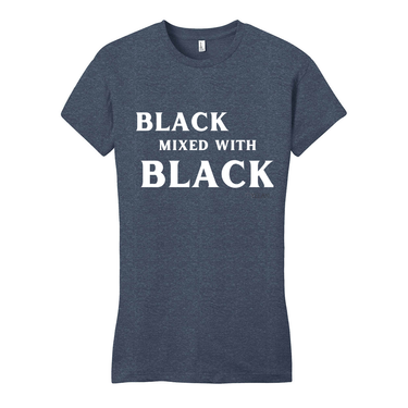 Black Mixed With Black - District Women's Fitted Very Important Tee - Plant Based Hair Care for Natural Hair